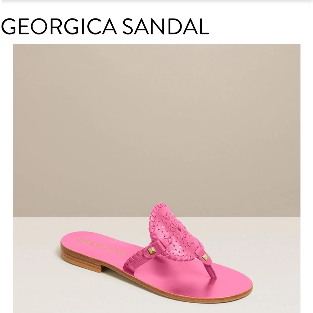 NWOB Jack Rogers magenta Georgica leather sandals